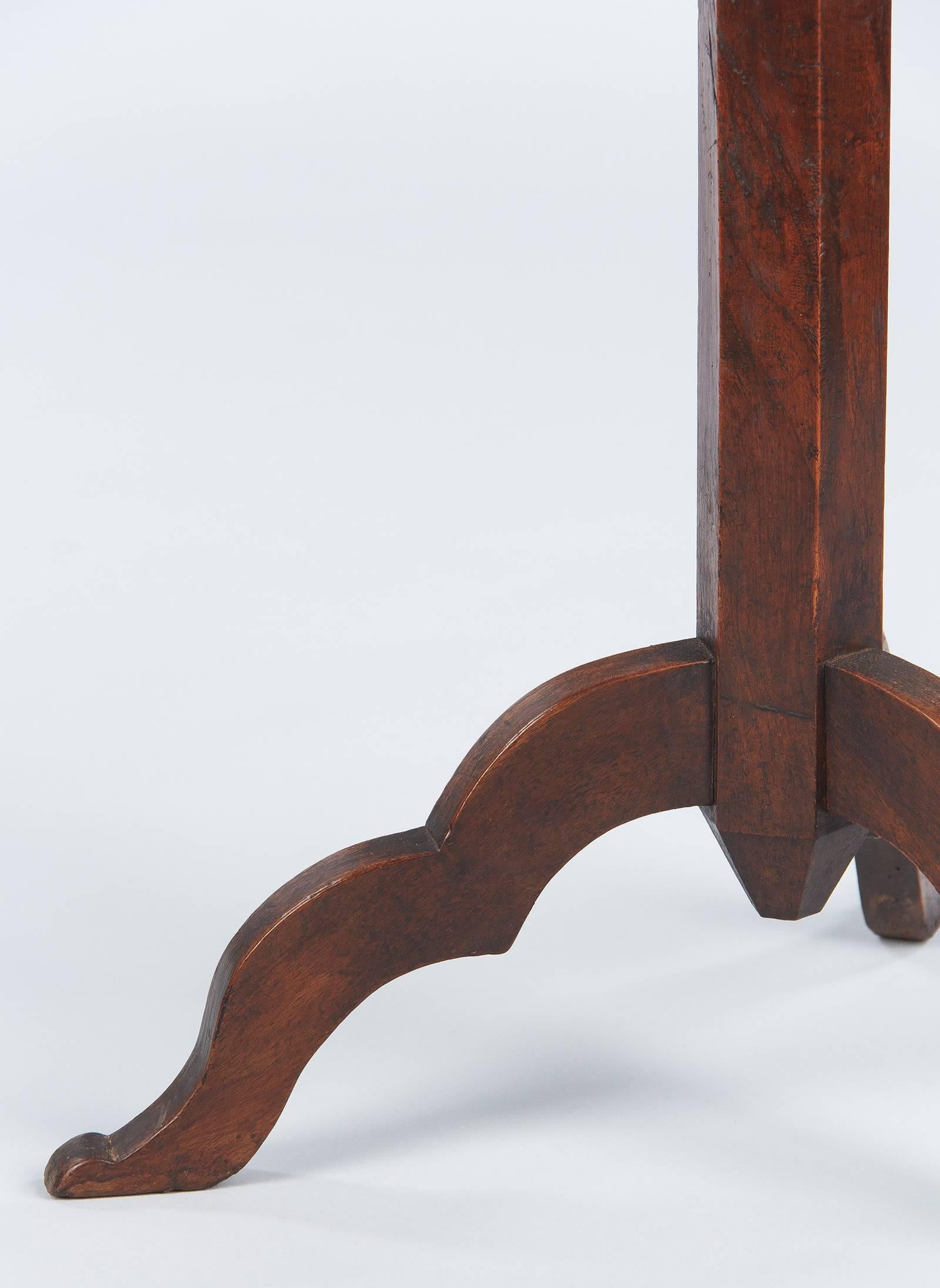 19th Century Antique French Country Walnut Pedestal Table 4