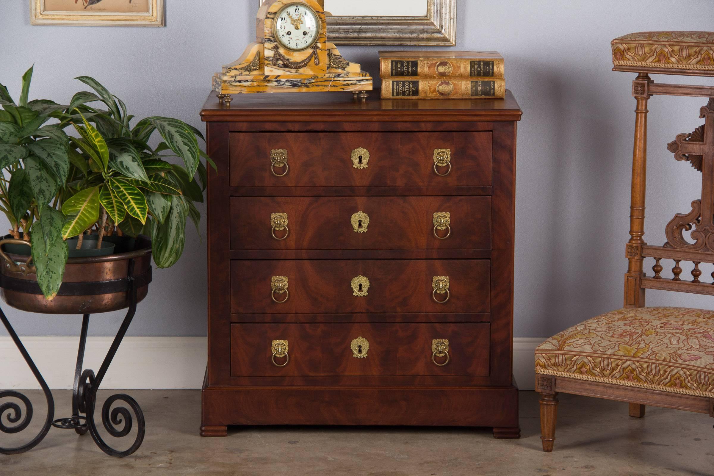 French Empire Style Mahogany Chest of Drawers, circa 1920s 4