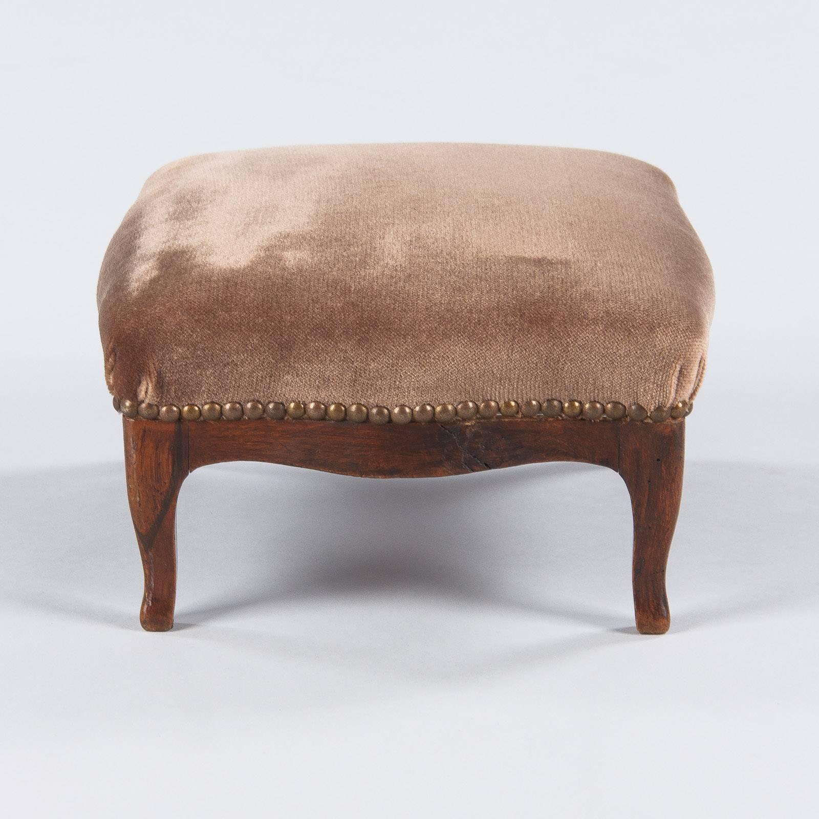 Louis Philippe Style Walnut Foot Stool, Early 1900s 1