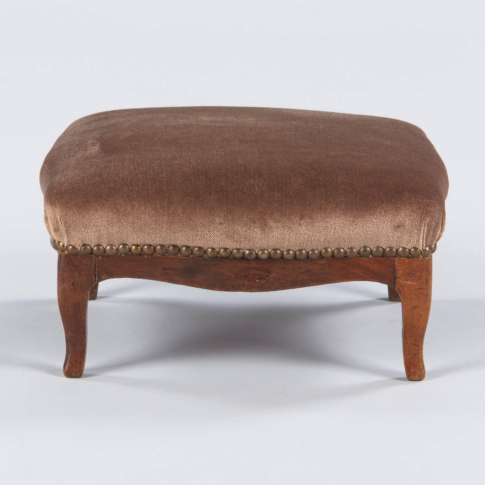 Louis Philippe Style Walnut Foot Stool, Early 1900s 3