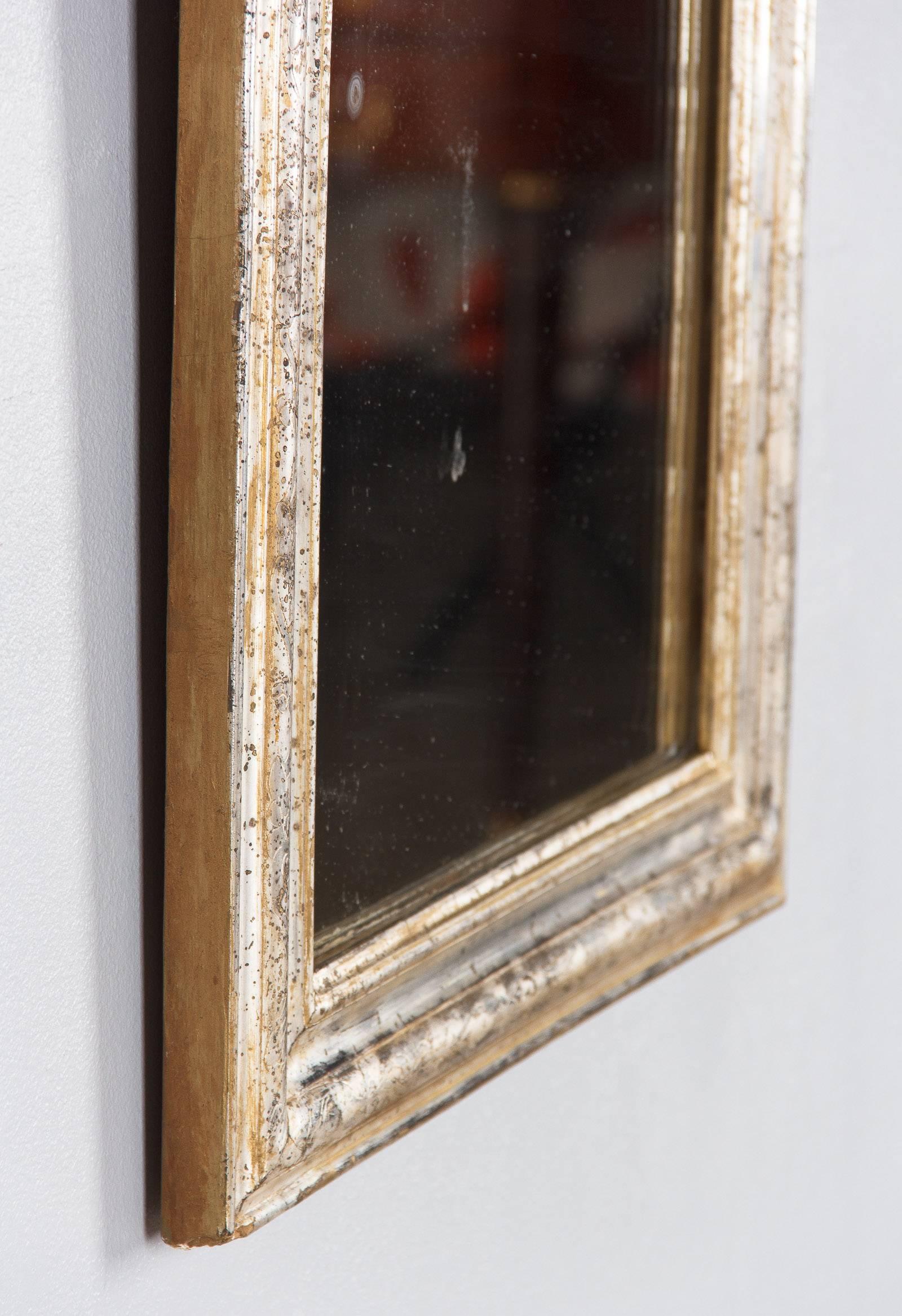19th Century Louis Philippe Silver Gilt Mirror 3