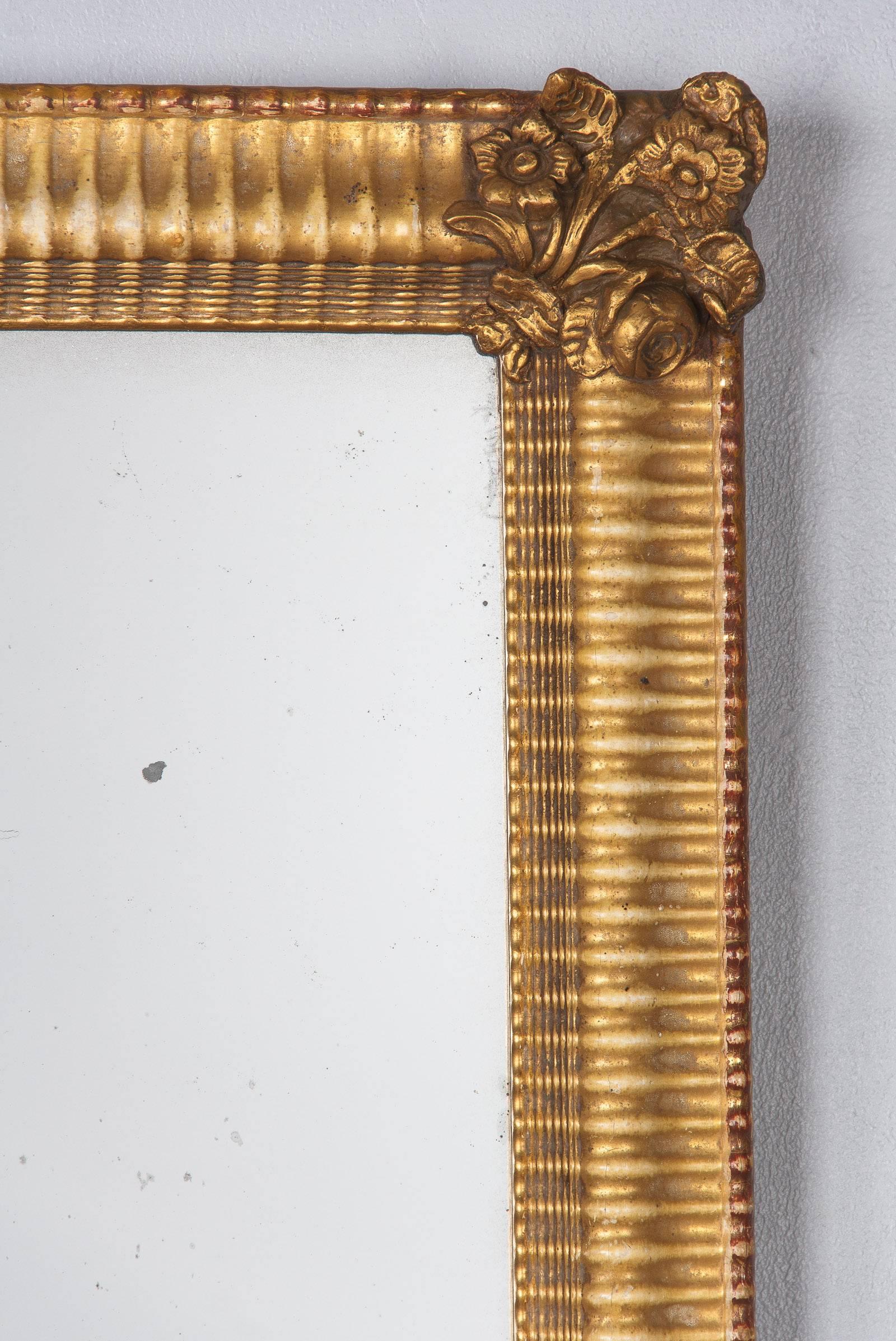 French Empire Period Gilded Mirror, Early 1800s In Good Condition In Austin, TX