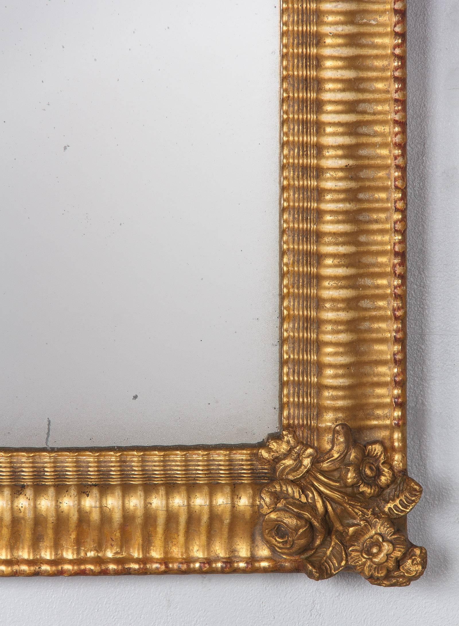19th Century French Empire Period Gilded Mirror, Early 1800s