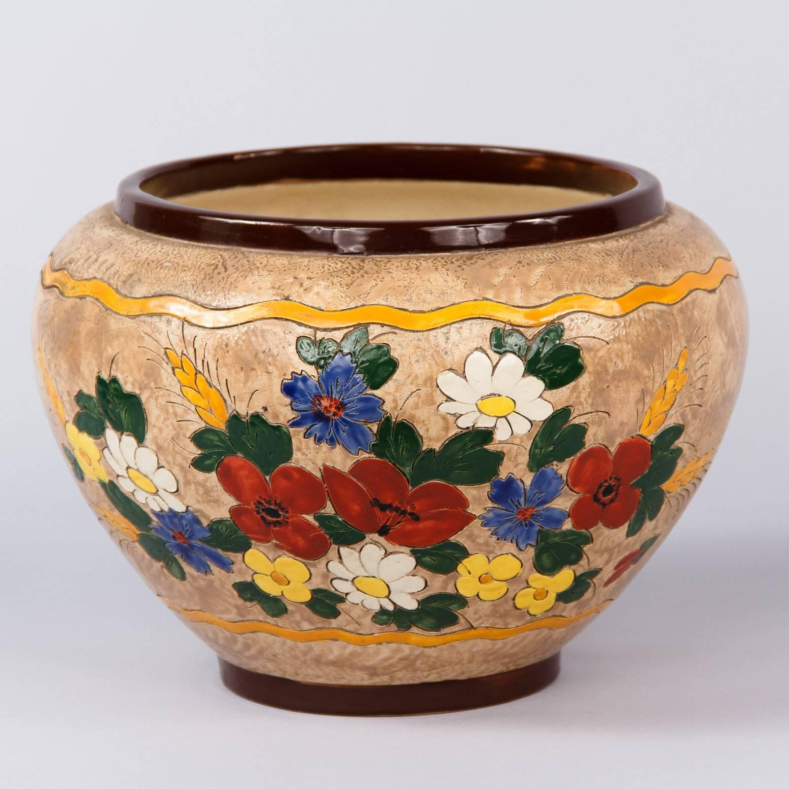 Hand-Painted Vallauris Ceramic Pottery by Jerome Massier, 1950s