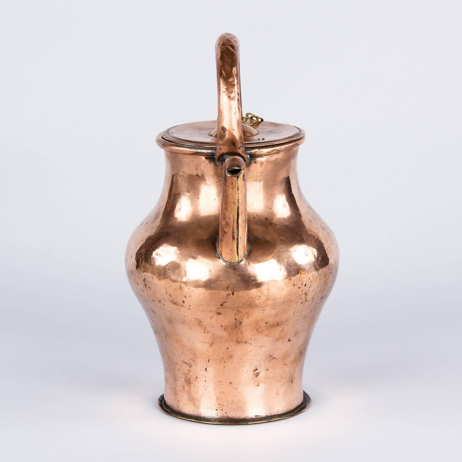 19th Century French Copper Ewer Pitcher 1