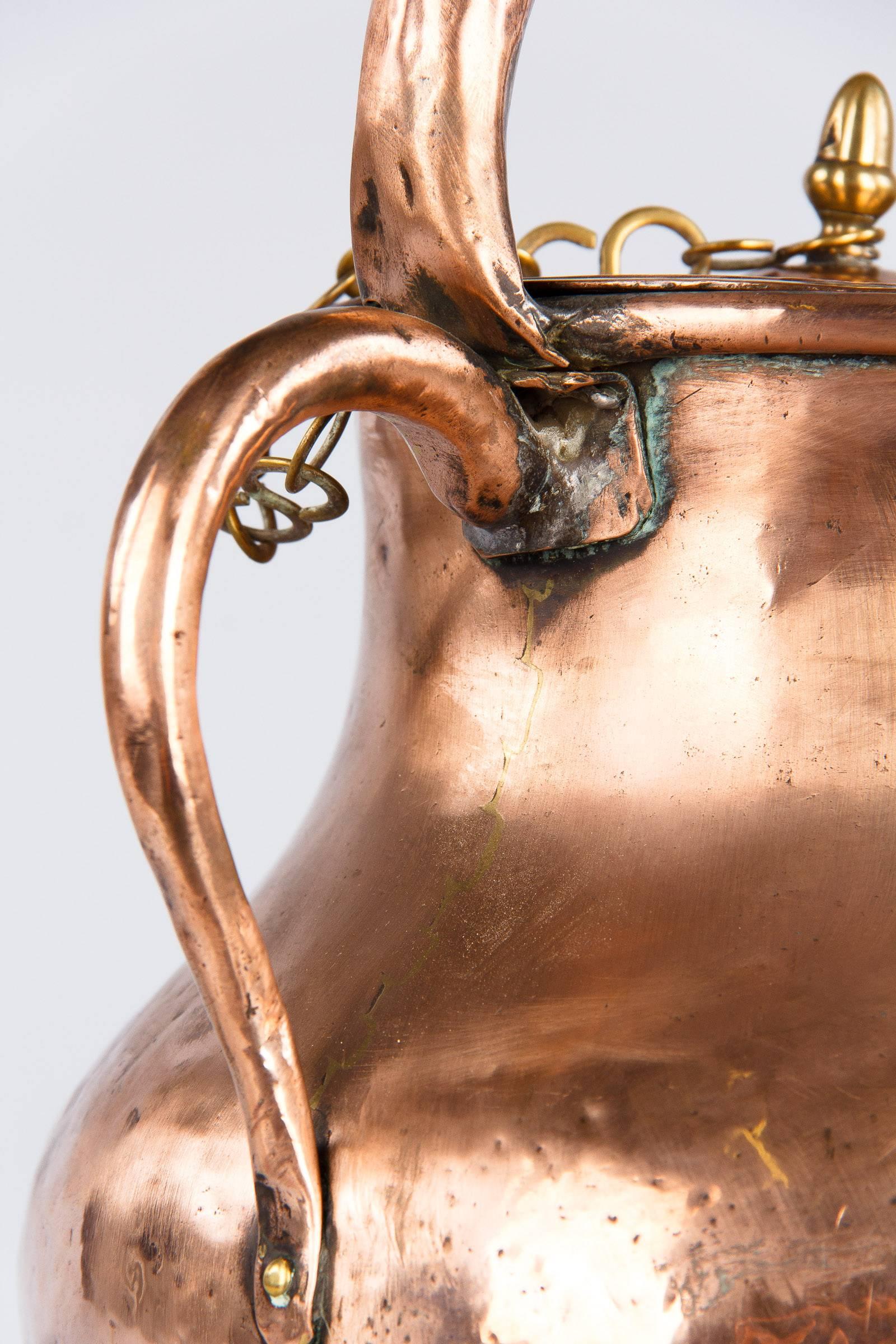 19th Century French Copper Ewer Pitcher 6