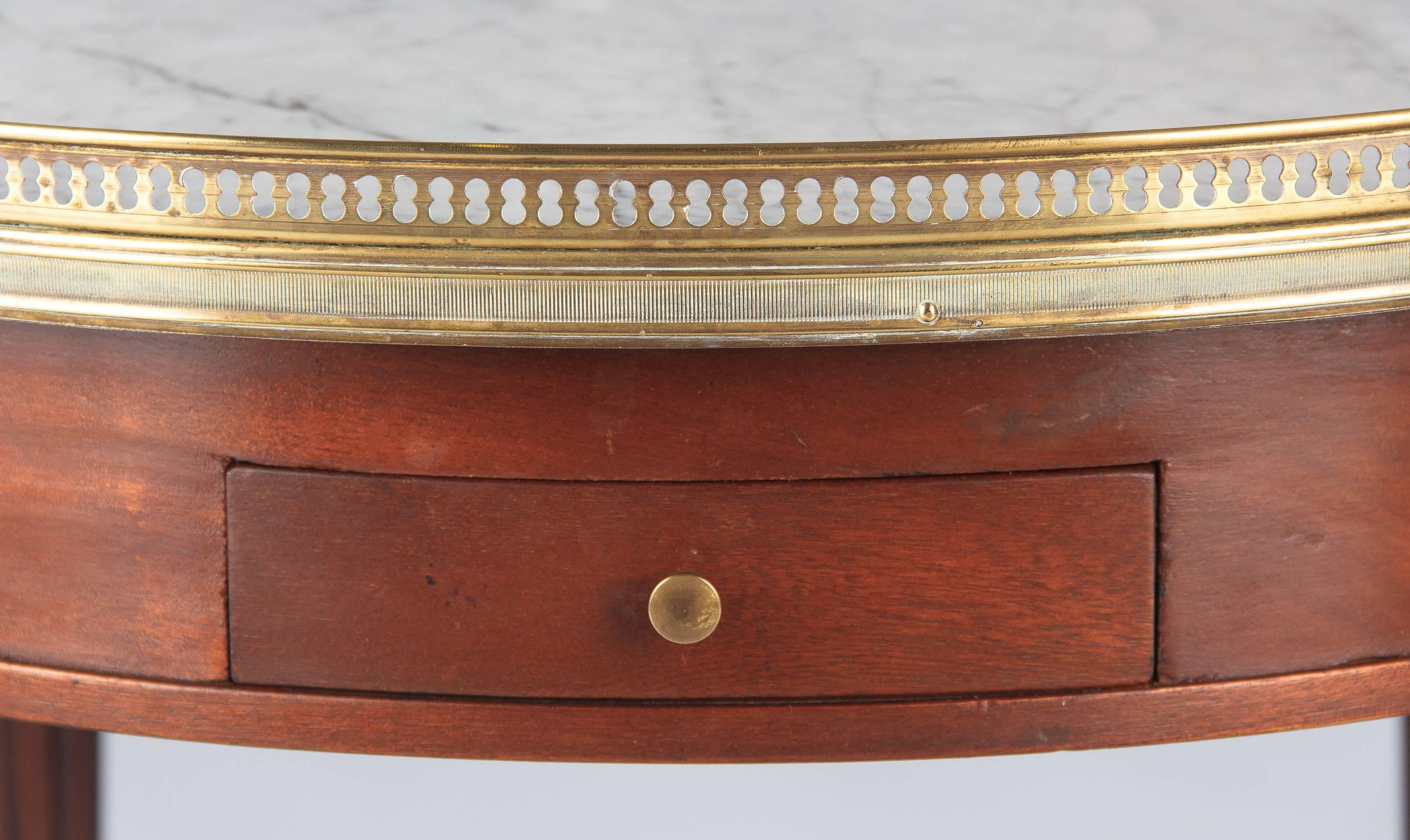 Mid-20th Century Louis XVI Style Cherrywood and Marble-Top 