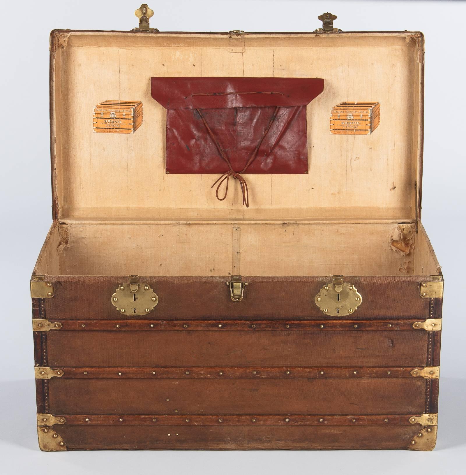 French Traveling Trunk, Early 1900s In Good Condition In Austin, TX
