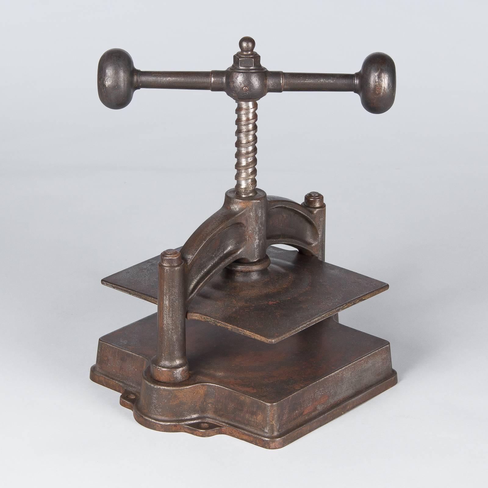 French Forged Iron Book Press, Late 1800s 2