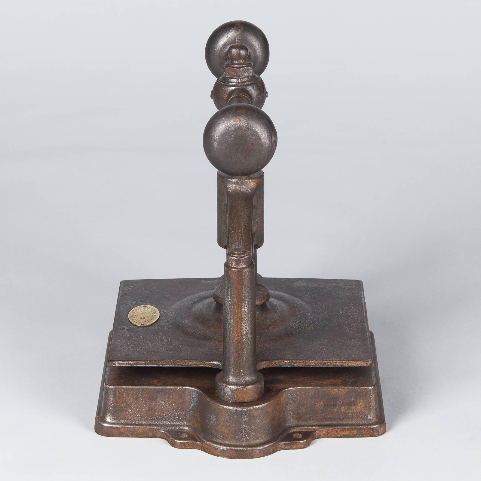 French Forged Iron Book Press, Late 1800s 3