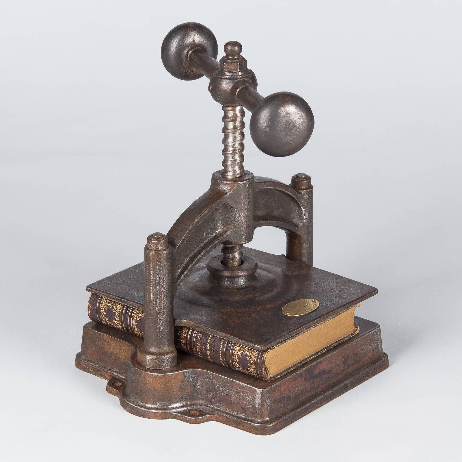 French Forged Iron Book Press, Late 1800s 5