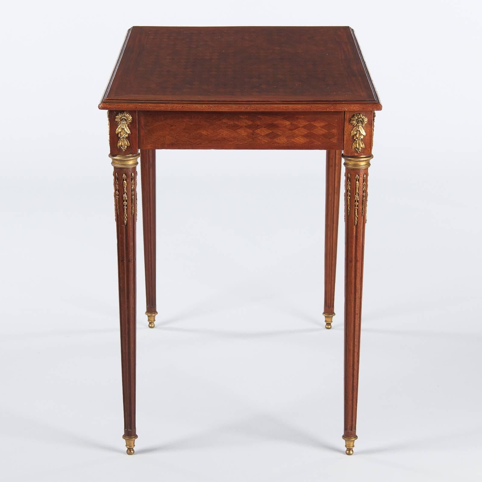 Louis XVI Style Marquetry Desk or Side Table, 1900s 2