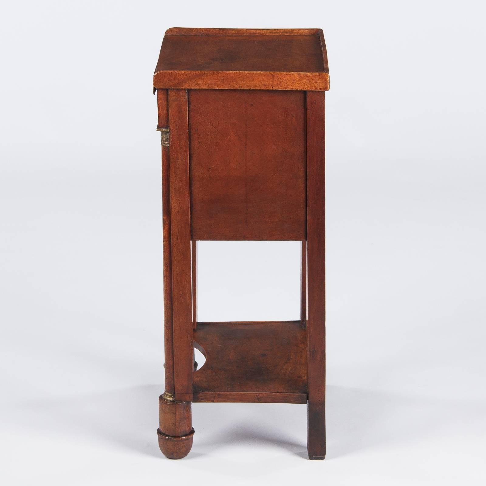 French Empire Period Walnut Bedside Cabinet, Early 1800s 1