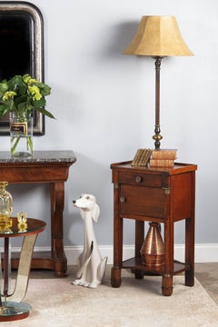 French Empire Period Walnut Bedside Cabinet, Early 1800s