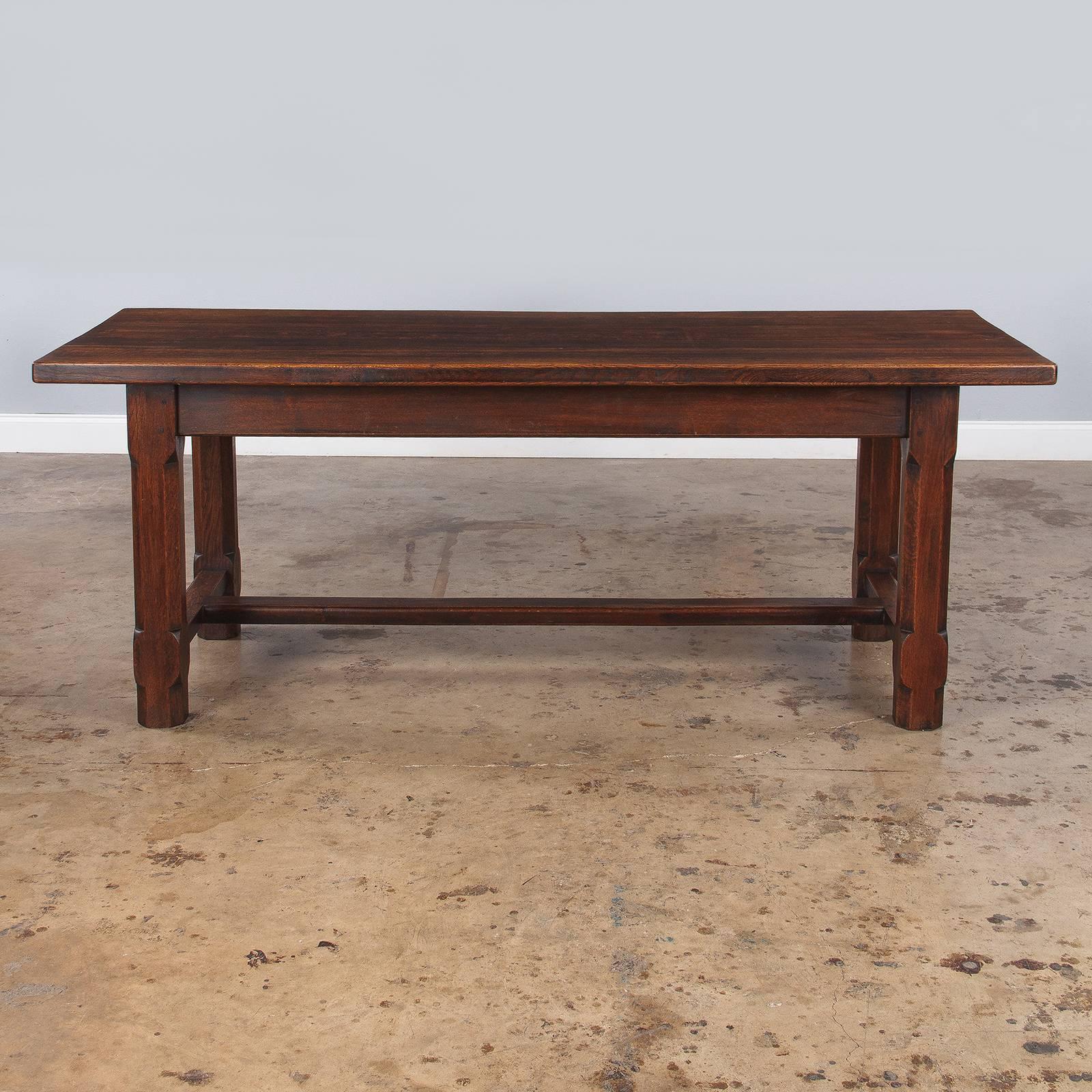 Country French Oak Farm Table or Desk, Early 1900s 3