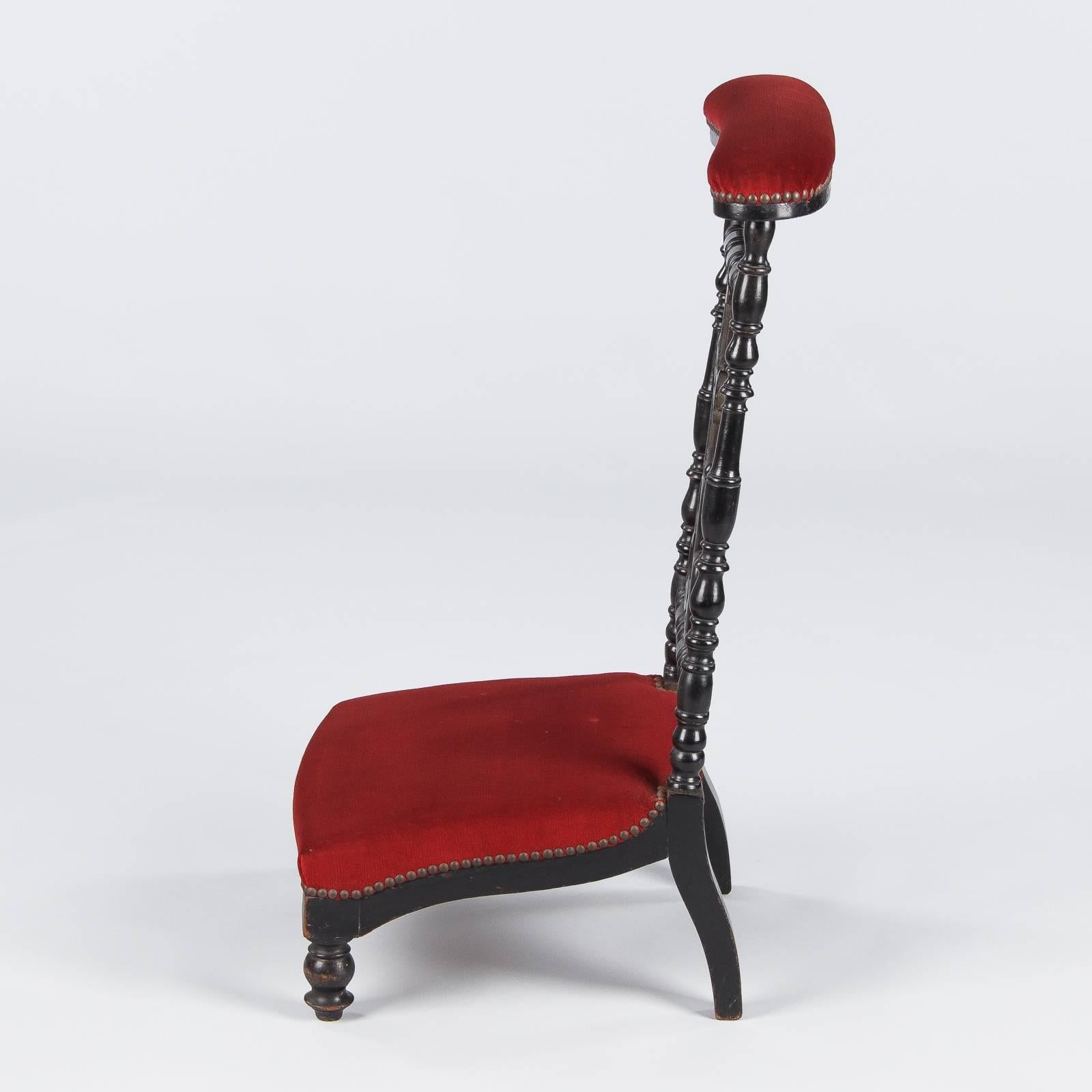 Napoleon III Prie Dieu Chair in Ebonized Pearwood, 1870s 3