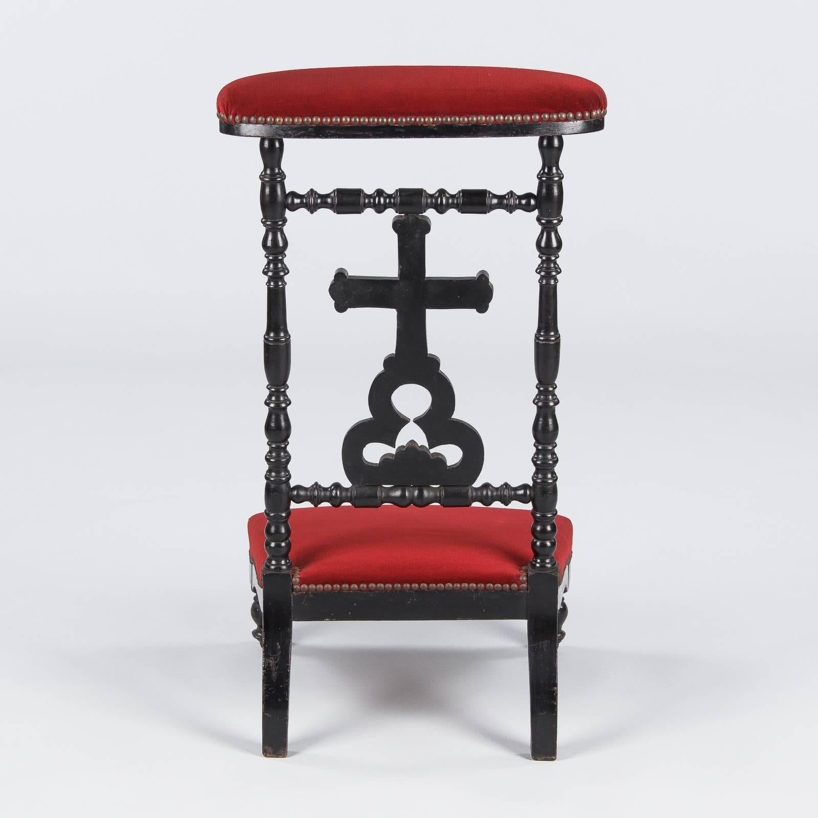 Napoleon III Prie Dieu Chair in Ebonized Pearwood, 1870s 2