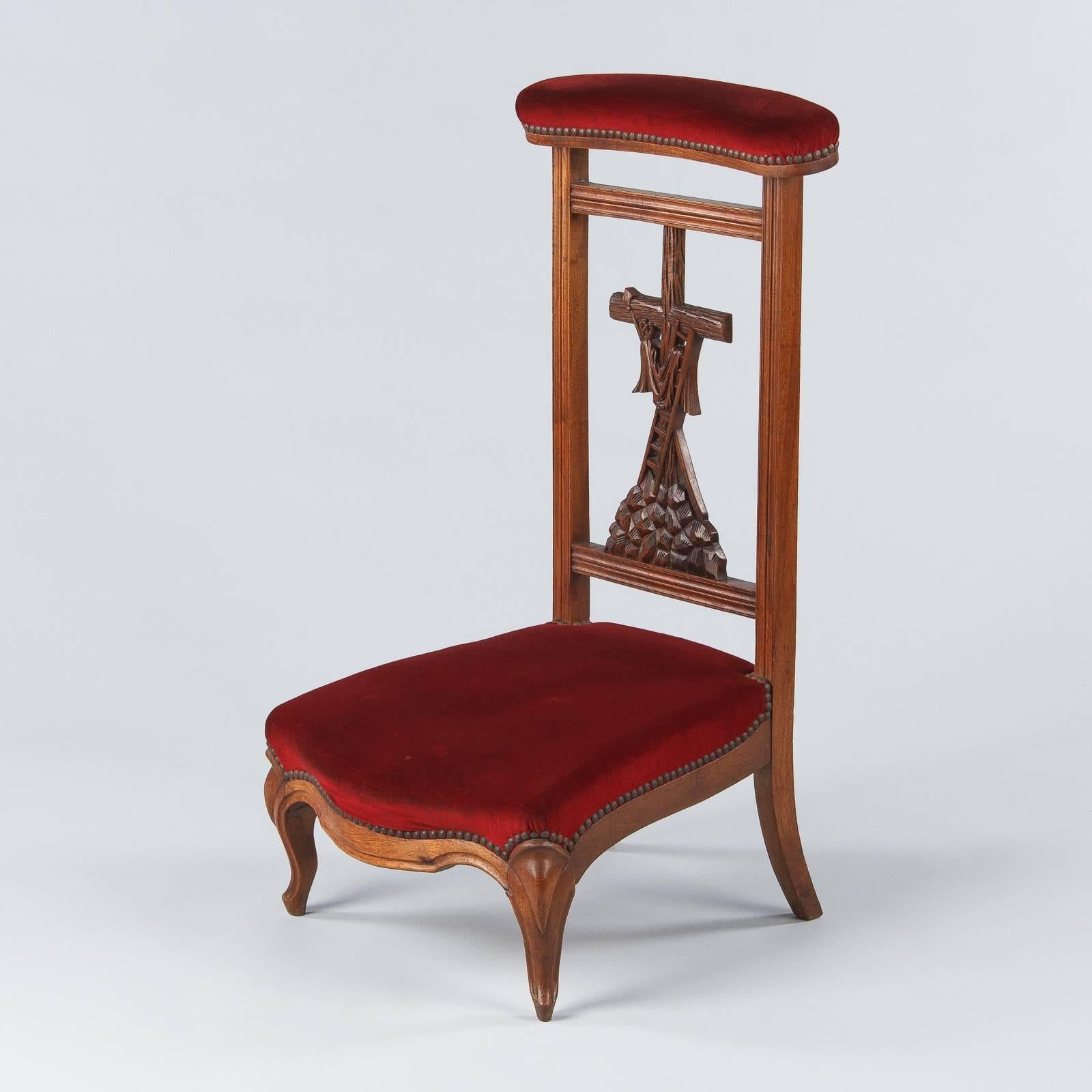Louis Philippe Prie Dieu Chair in Walnut, 19th Century 1