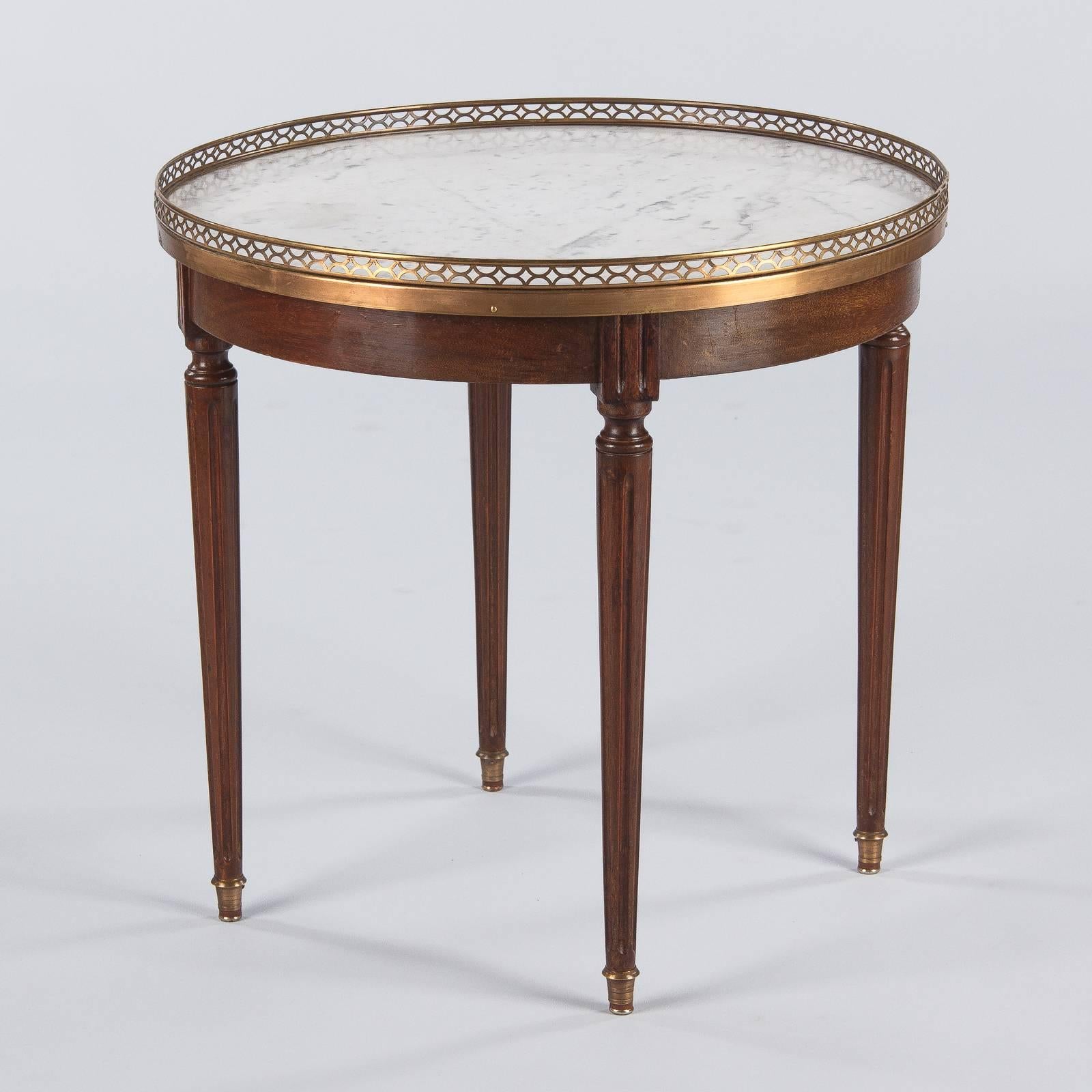 Louis XVI Style Beechwood and Marble-Top 