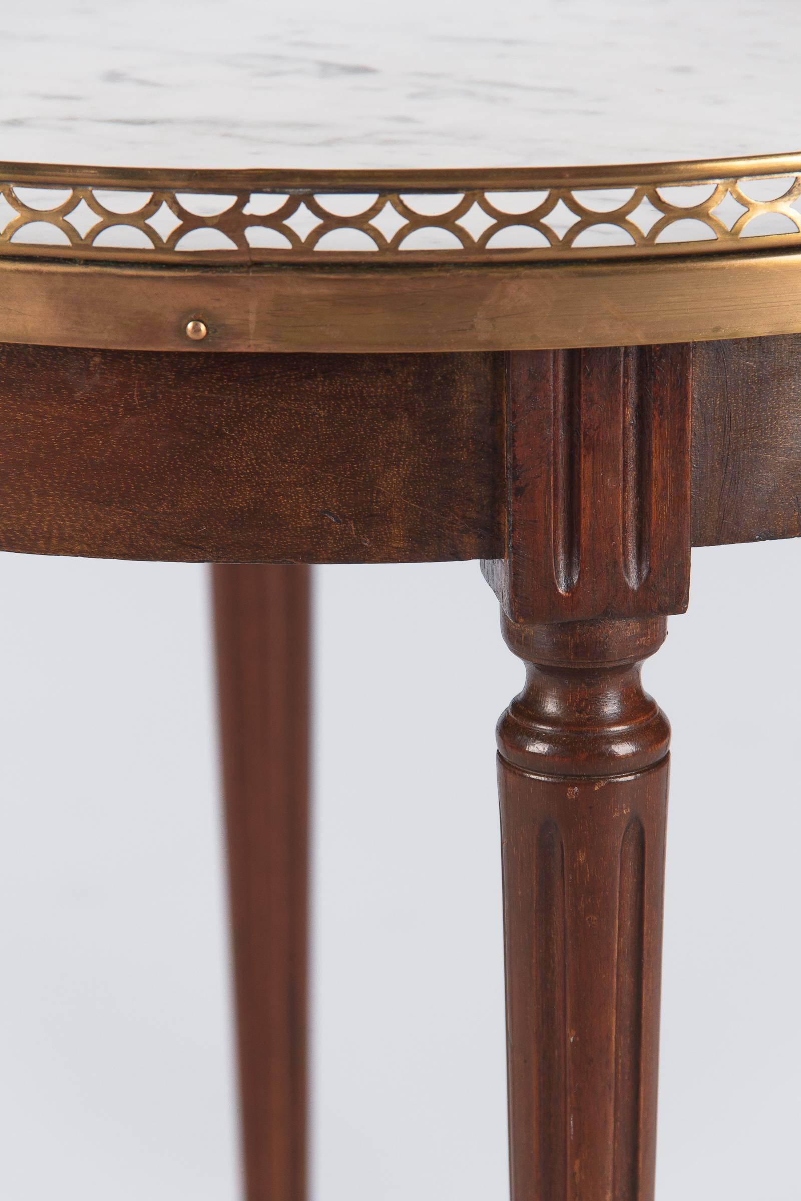 Louis XVI Style Beechwood and Marble-Top 