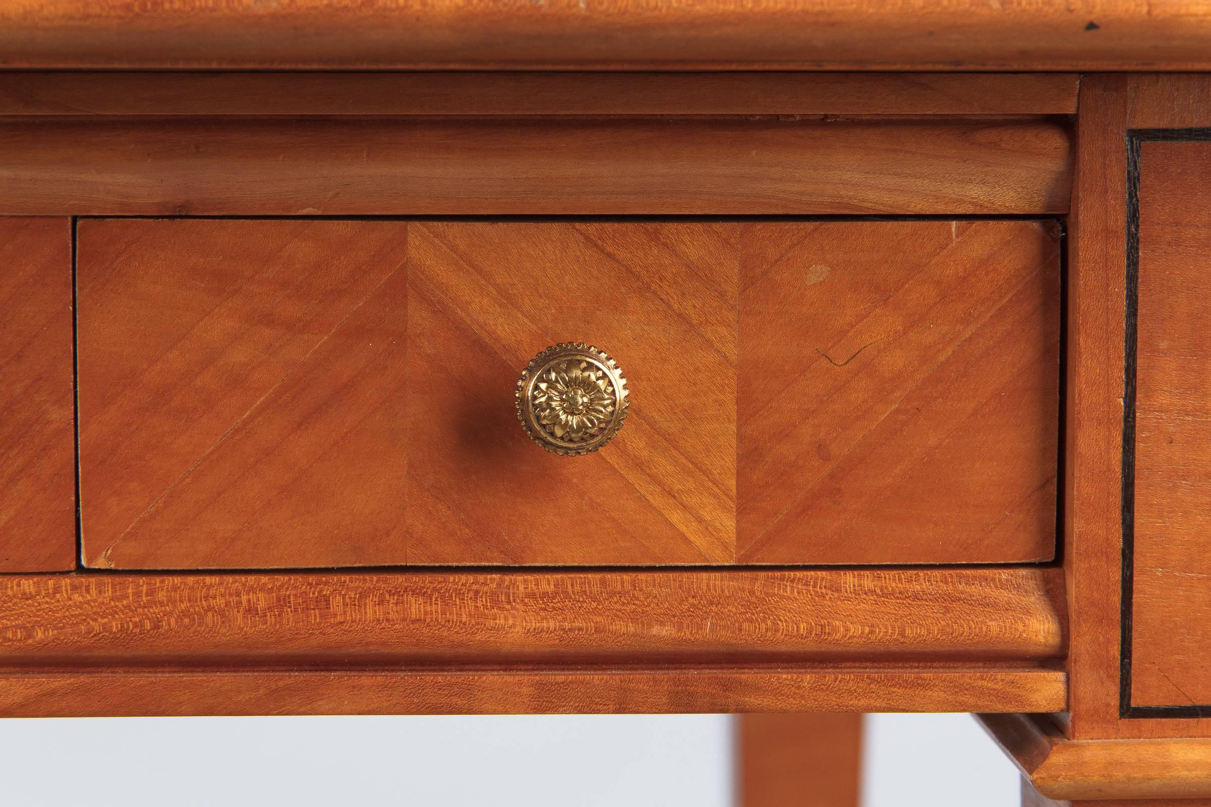 French Louis XVI Style Cherrywood Game Table, 1940s 1