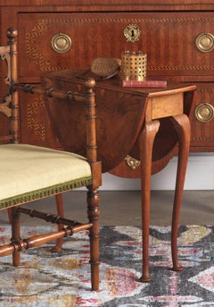 Queen Anne Style Petite Drop-Leaf Table, England, Late 1800s