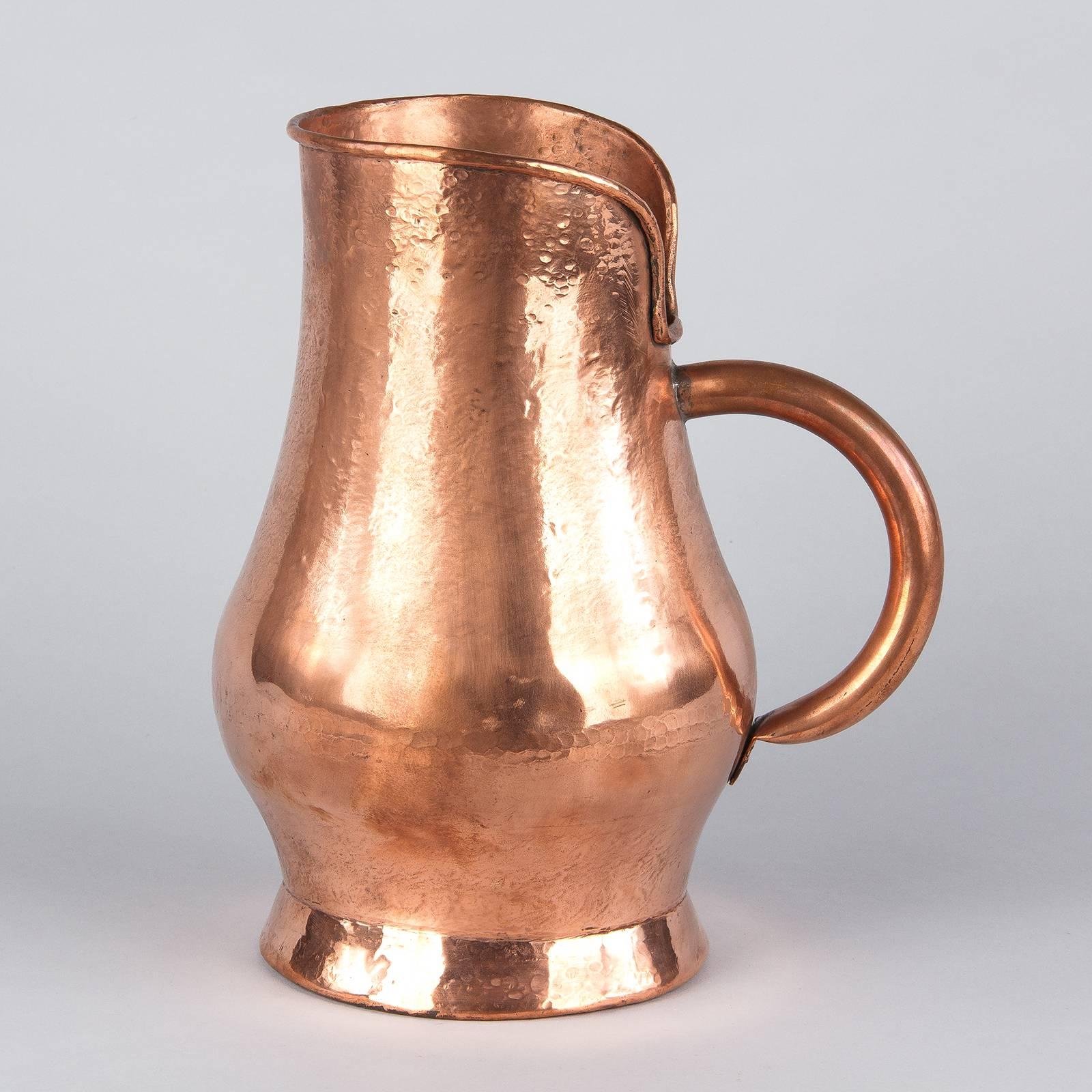 French Provincial French Copper Wine Pitcher, Burgundy Region, 1900s