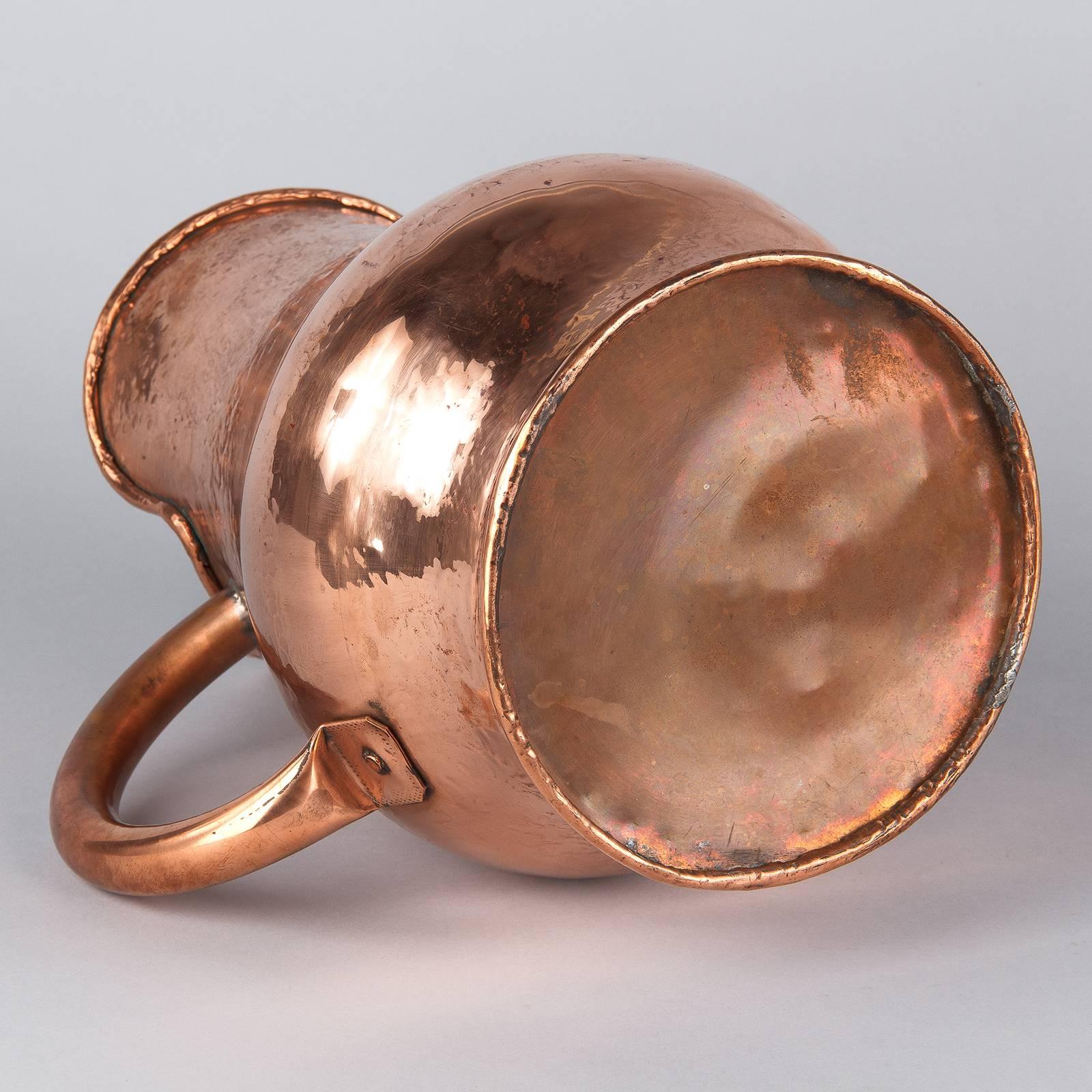 French Copper Wine Pitcher, Burgundy Region, 1900s 2