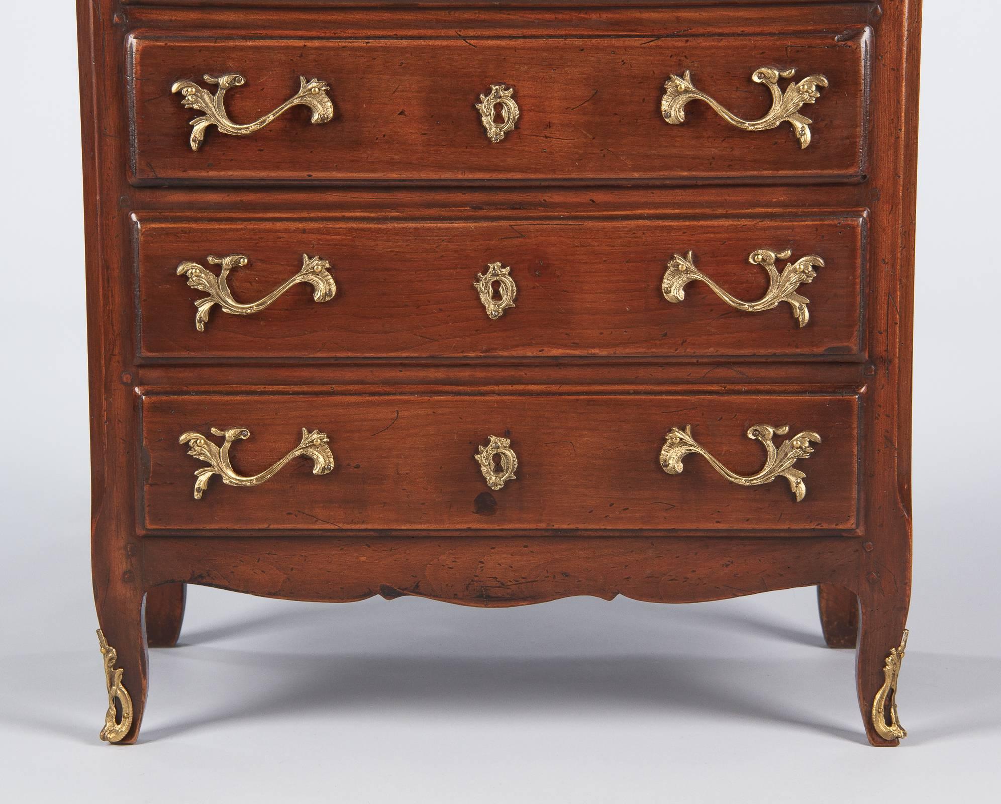 20th Century Louis XV Style Walnut Chest and Secretaire, 1920s