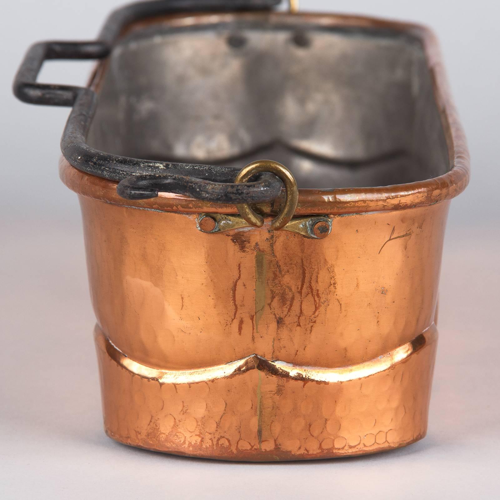 French Copper Poissoniere or Fish Kettle, 1950s 3