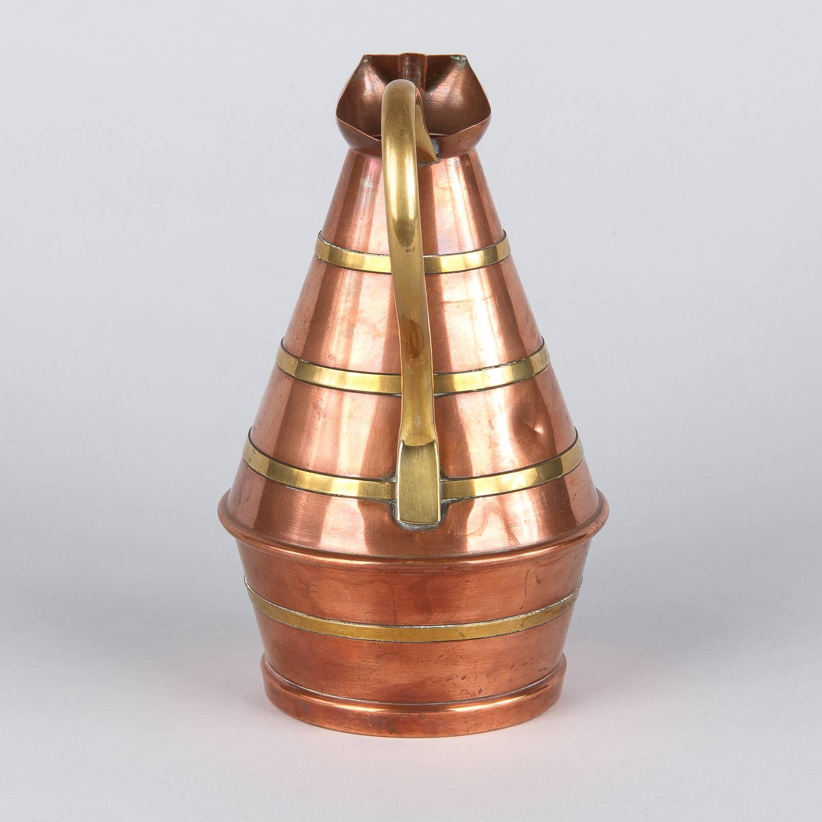 French Copper and Brass Wine Pitcher, 1950s 3