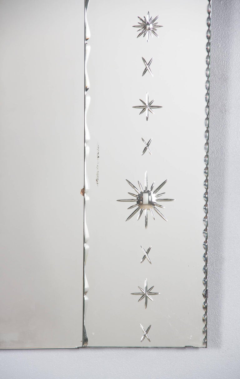 Large Cut Glass Mirror, France, 1950s For Sale at 1stdibs