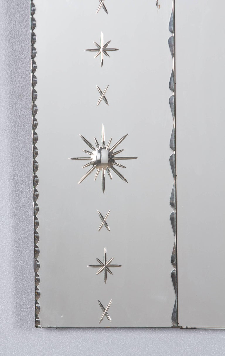 Large Cut Glass Mirror, France, 1950s For Sale at 1stdibs