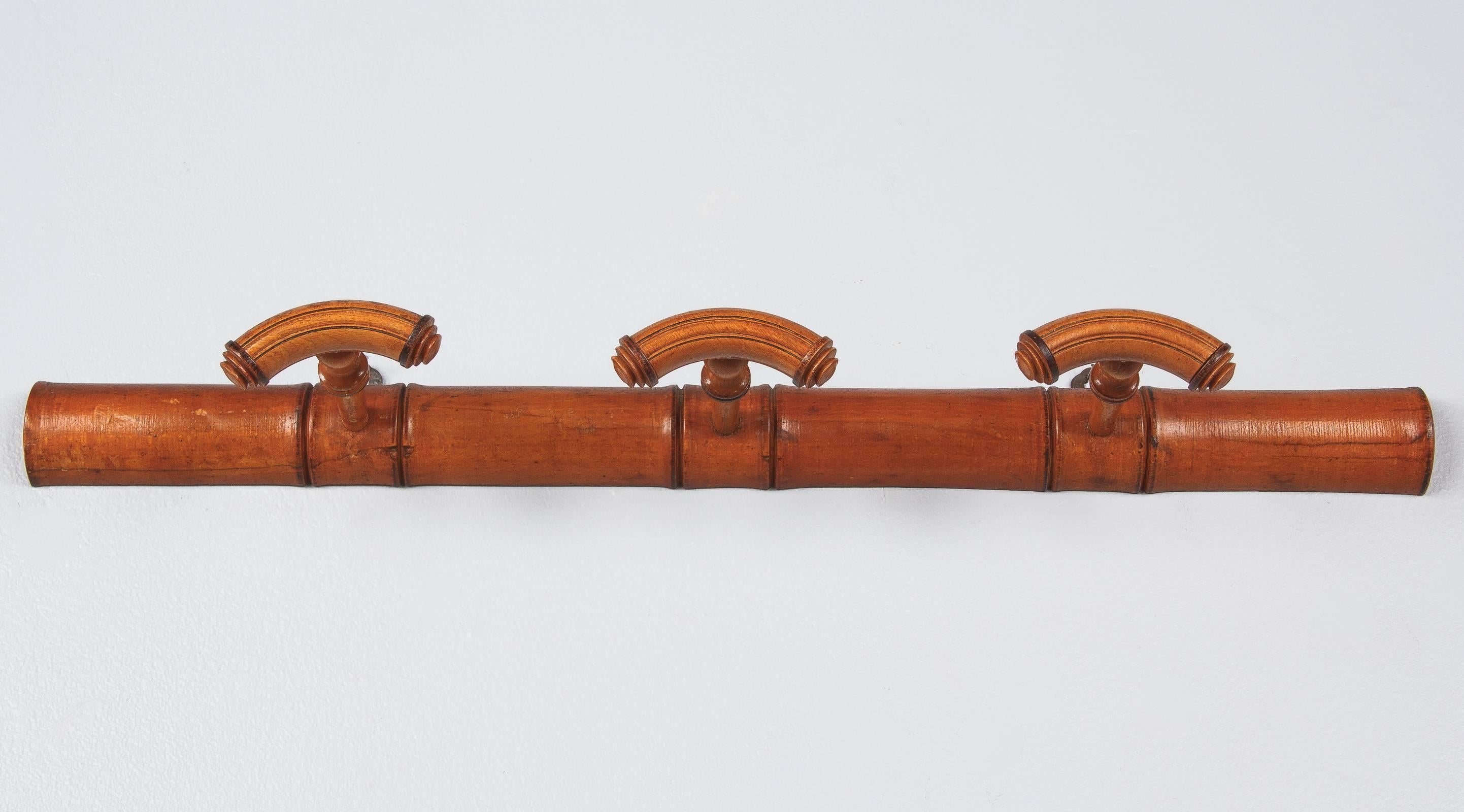 French Colonial Style Faux Bamboo Coat Hanger, 1920s 3