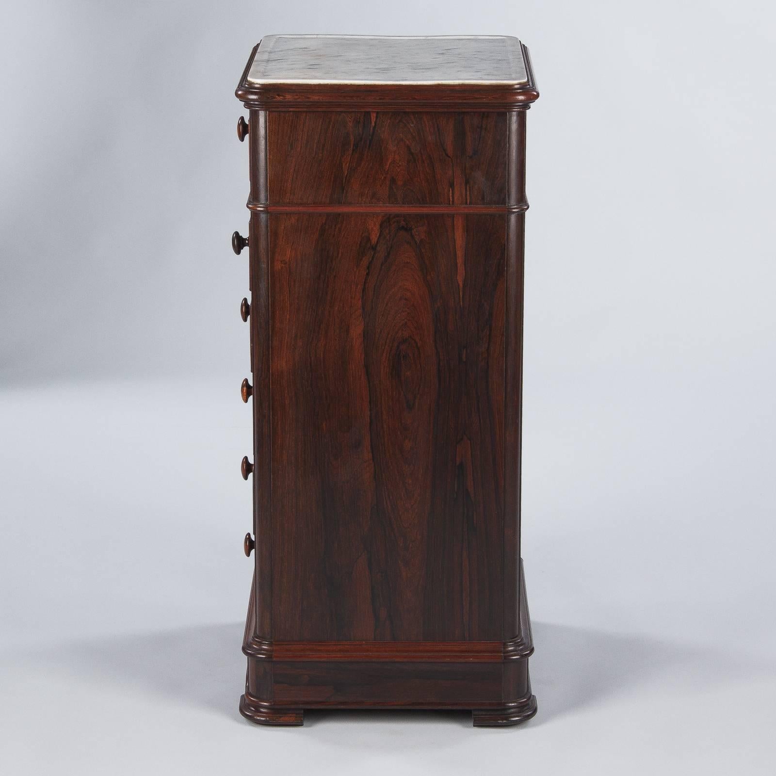 Louis Philippe Rosewood Cabinet with Marble Top, Mid-1800s 3