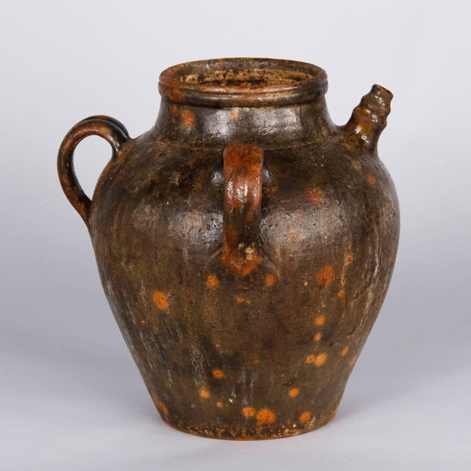 19th Century French Earthenware Water Jar, Late 1800s