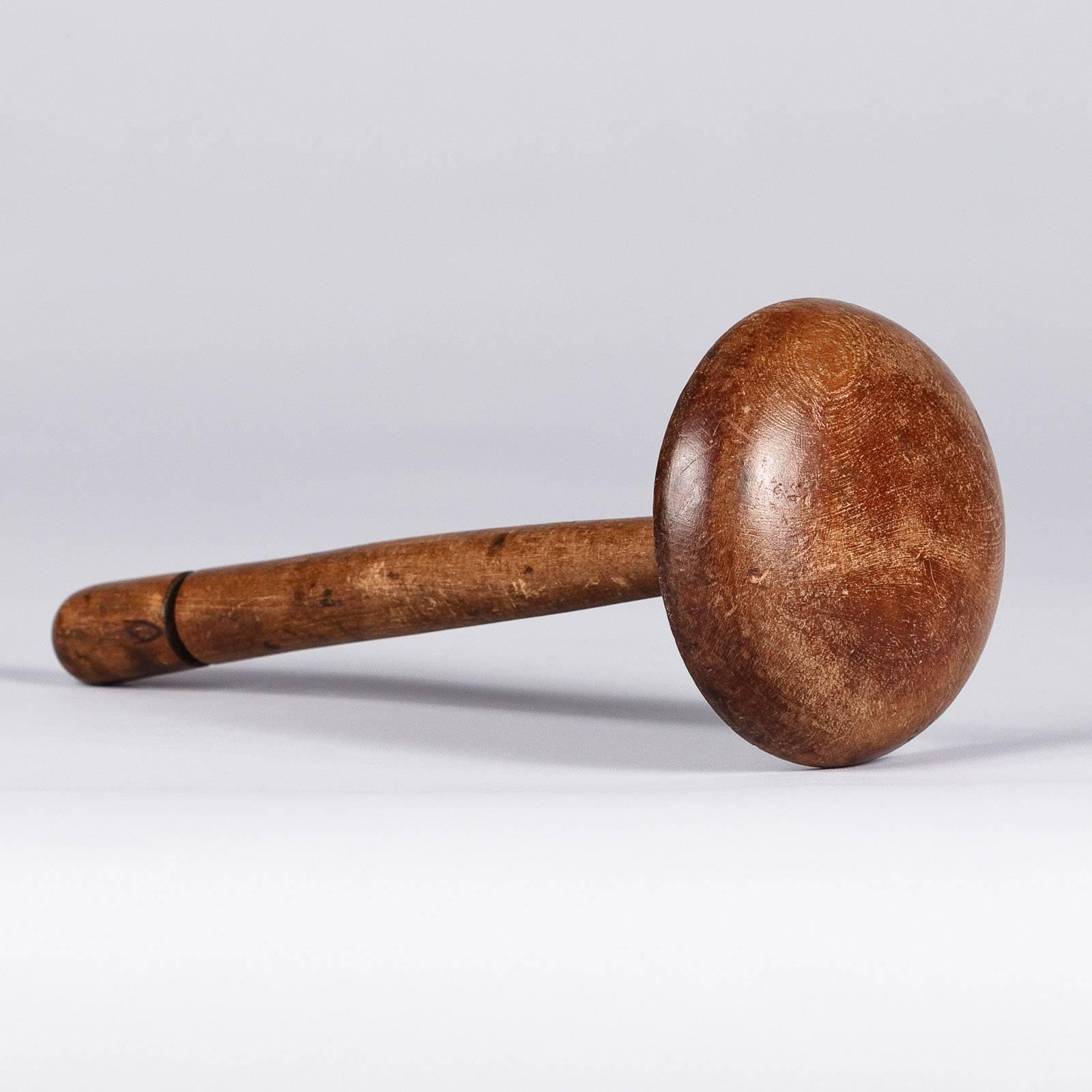 French Wooden Mortar and Pestle, Early 1900s In Good Condition In Austin, TX