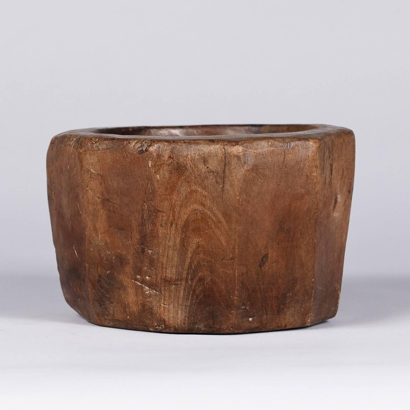 French Wooden Mortar and Pestle, Early 1900s 5