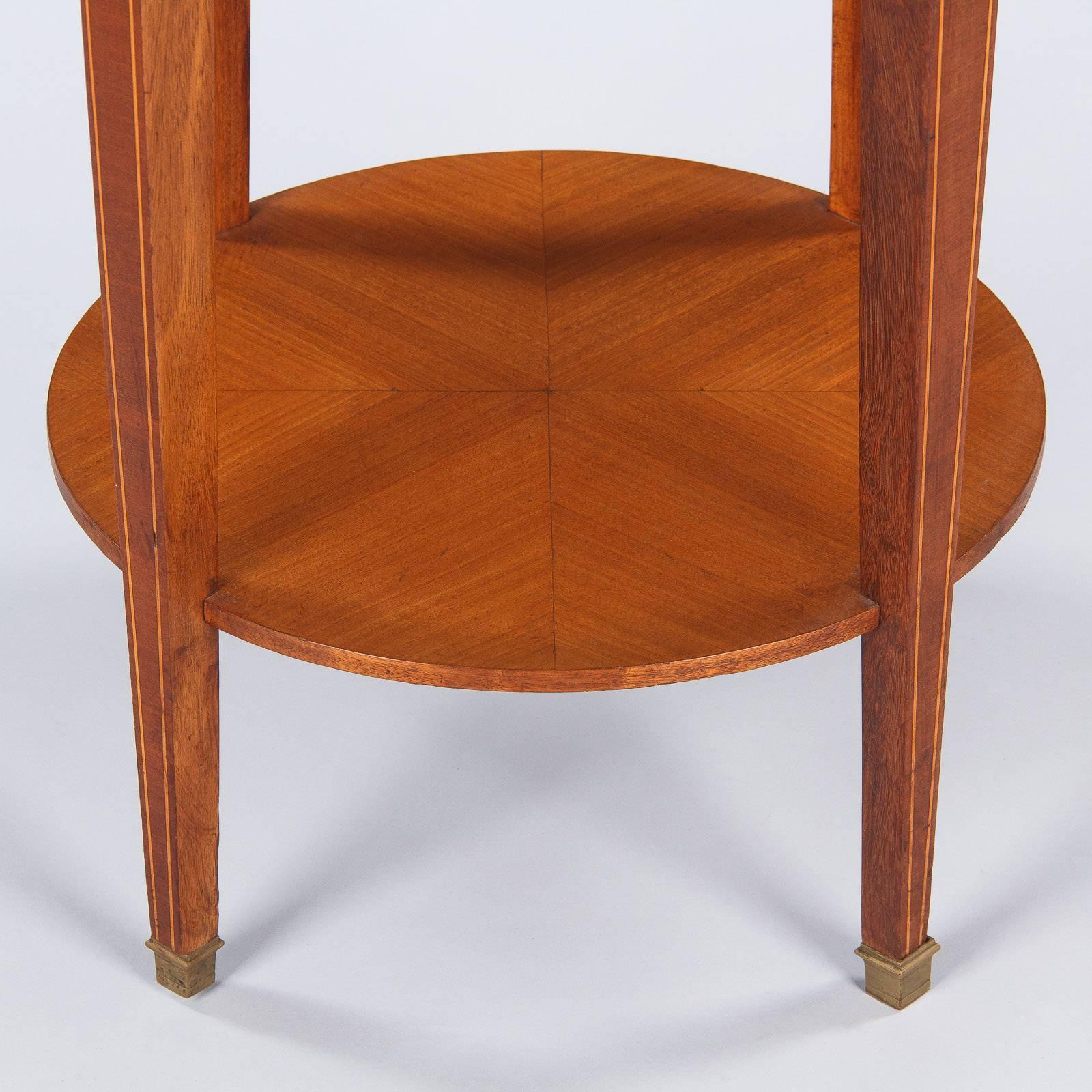 French Louis XVI Style Mahogany Side Table, 1900s 2