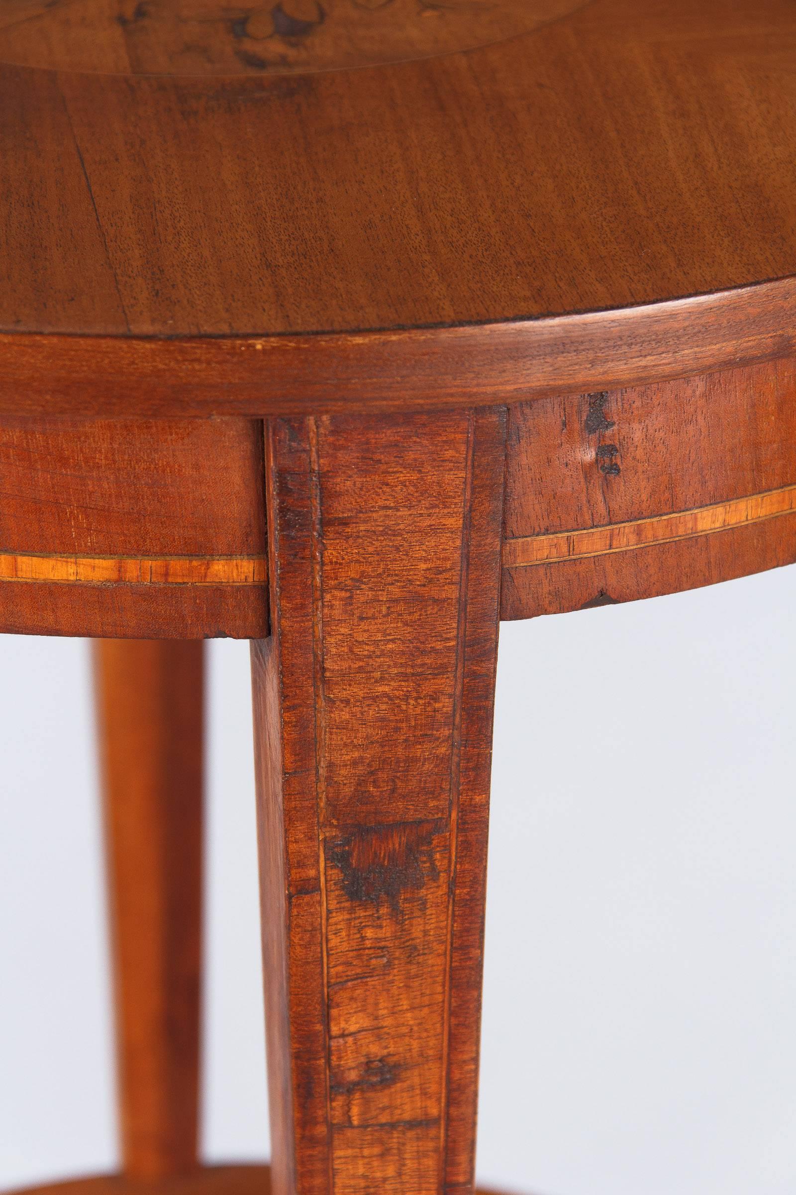 French Louis XVI Style Mahogany Side Table, 1900s 1