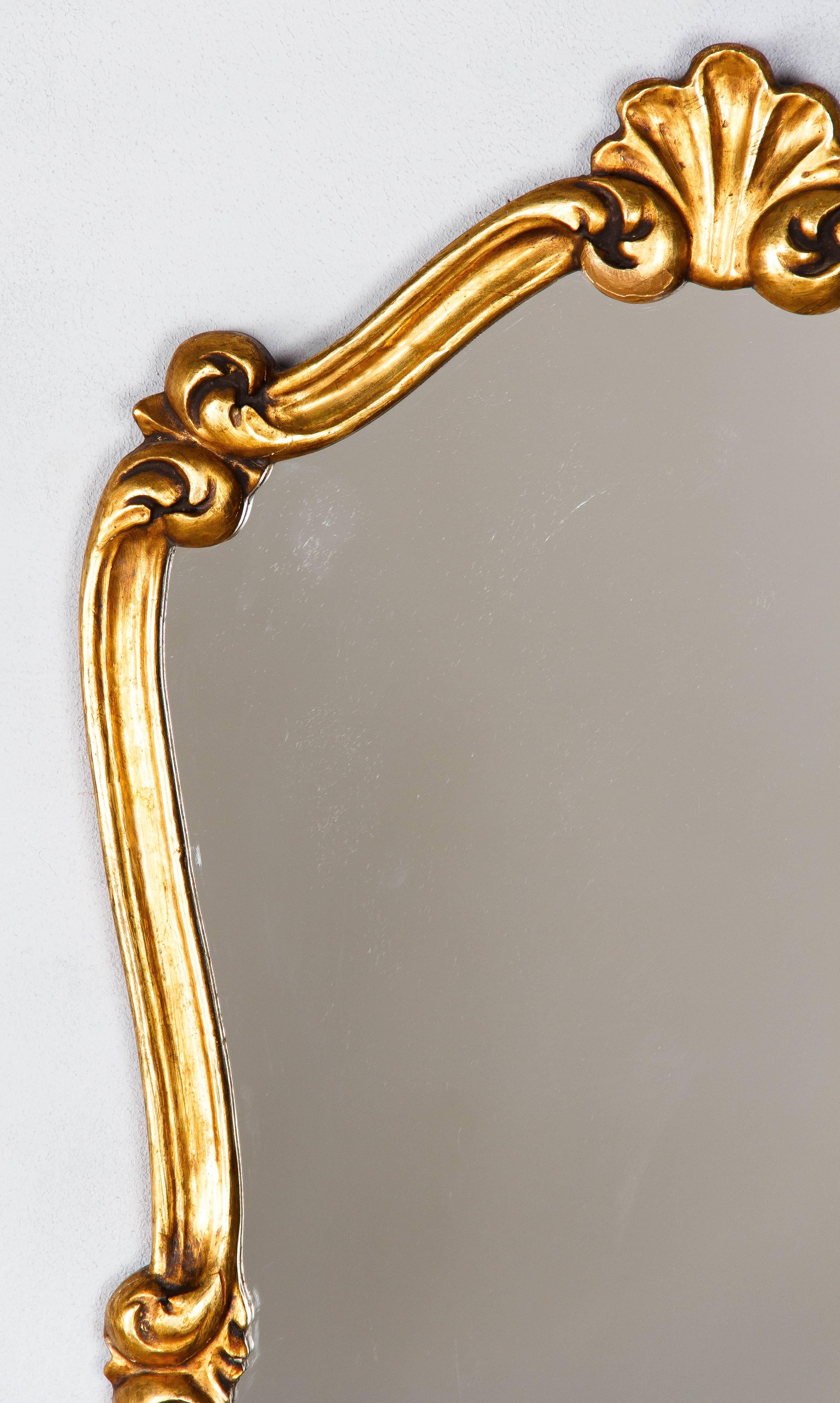 French Louis XV Style Gold Leaf Mirror, Early 1900s 3