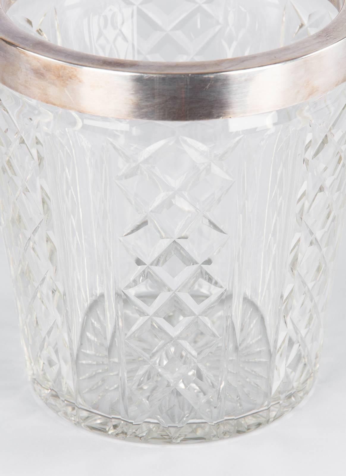 French Cut-Glass Champagne Bucket, 20th Century 1