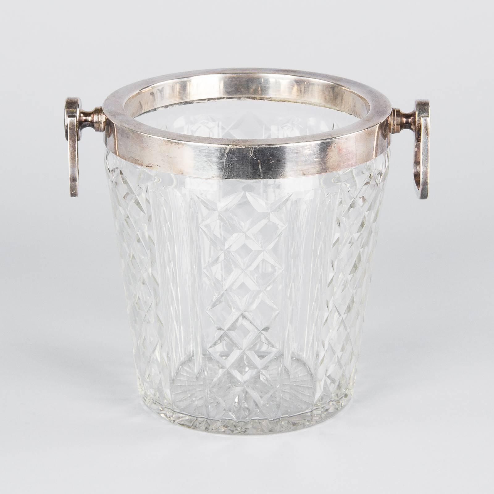 French Cut-Glass Champagne Bucket, 20th Century 2