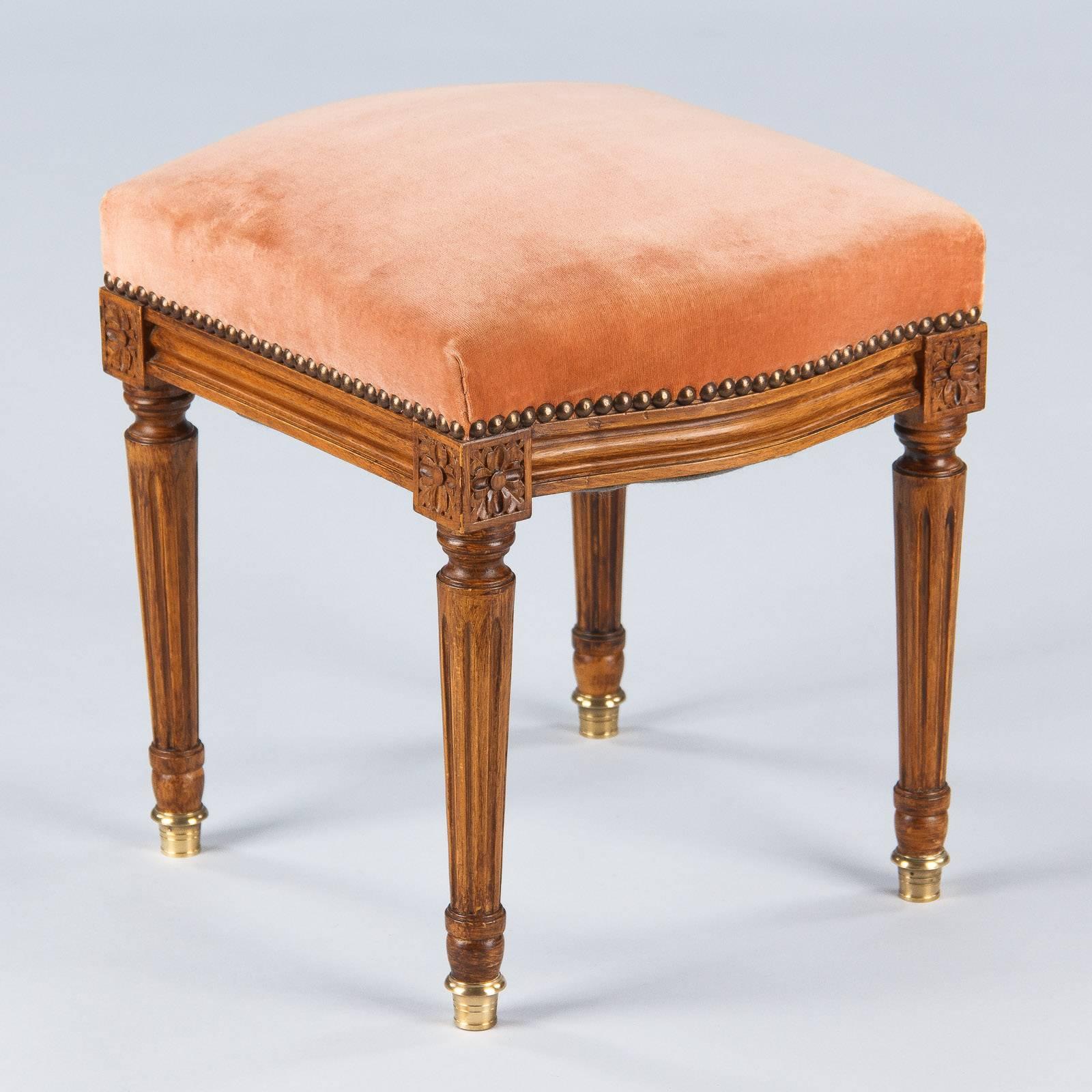 French Louis XVI Style Stool from France, Early 1900s