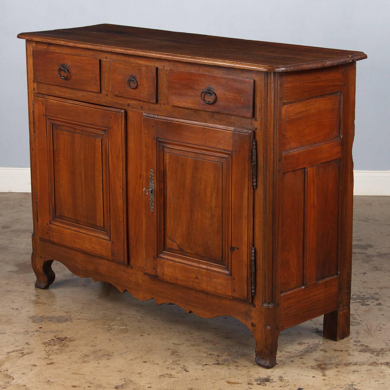 18th Century and Earlier 18th Century French Louis XV Walnut and Cherrywood Buffet