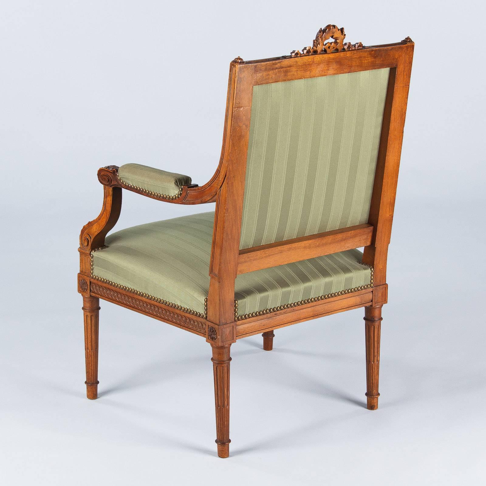 French Louis XVI Style Desk Armchair, Early 1900s 6