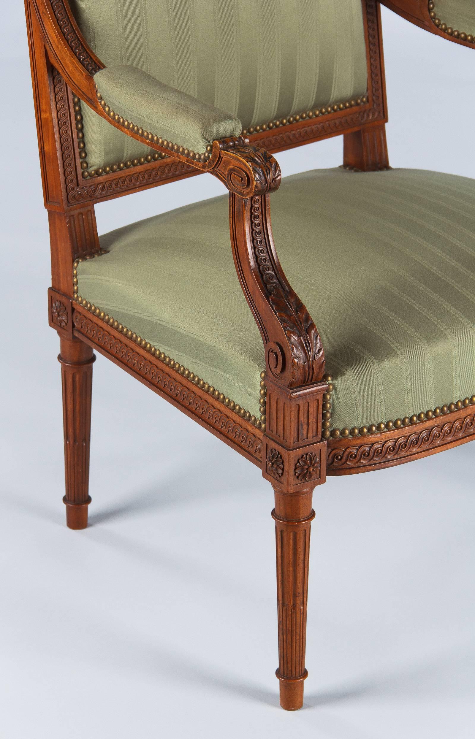 French Louis XVI Style Desk Armchair, Early 1900s 3