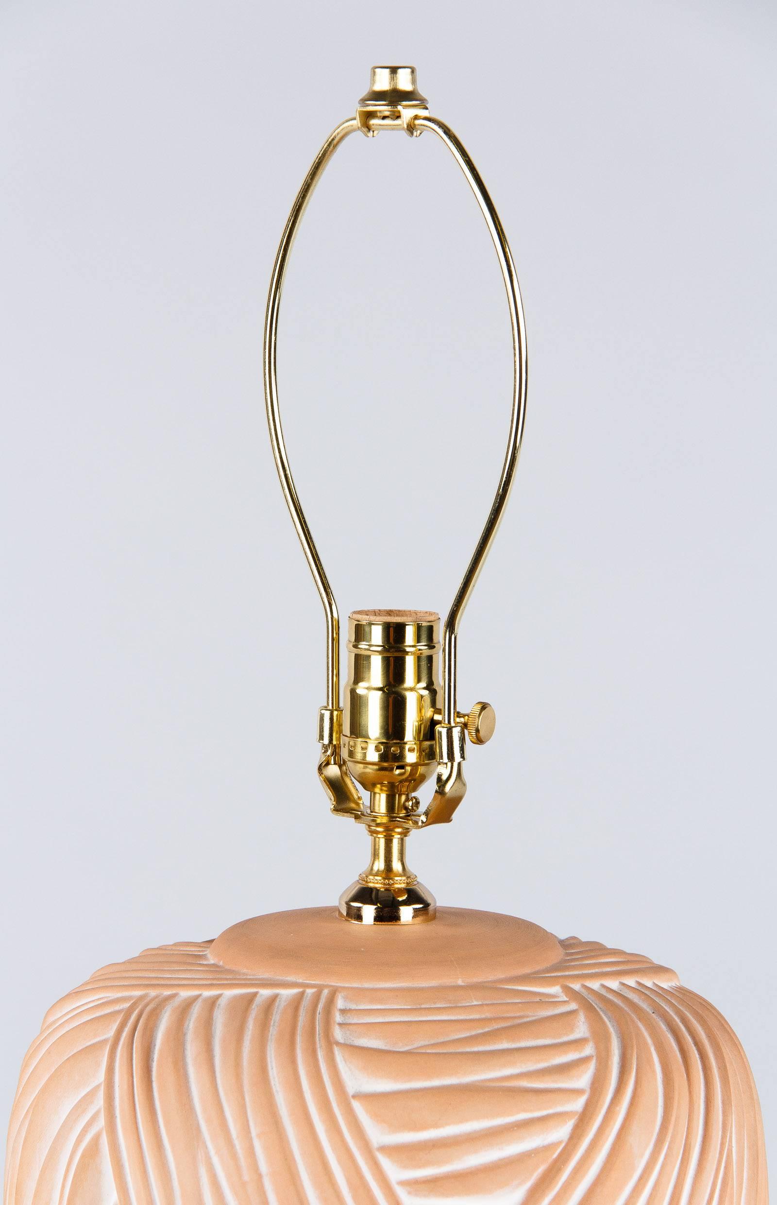 French Terracotta Lamp, Late 20th Century For Sale 7