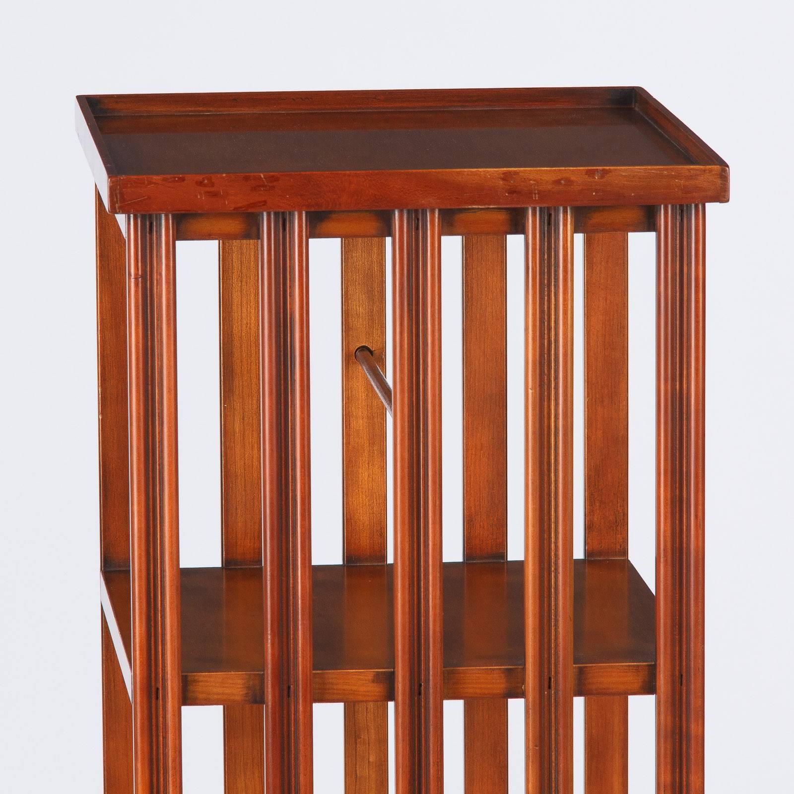 Mid-20th Century English Mid-Century Mahogany Revolving Bookcase