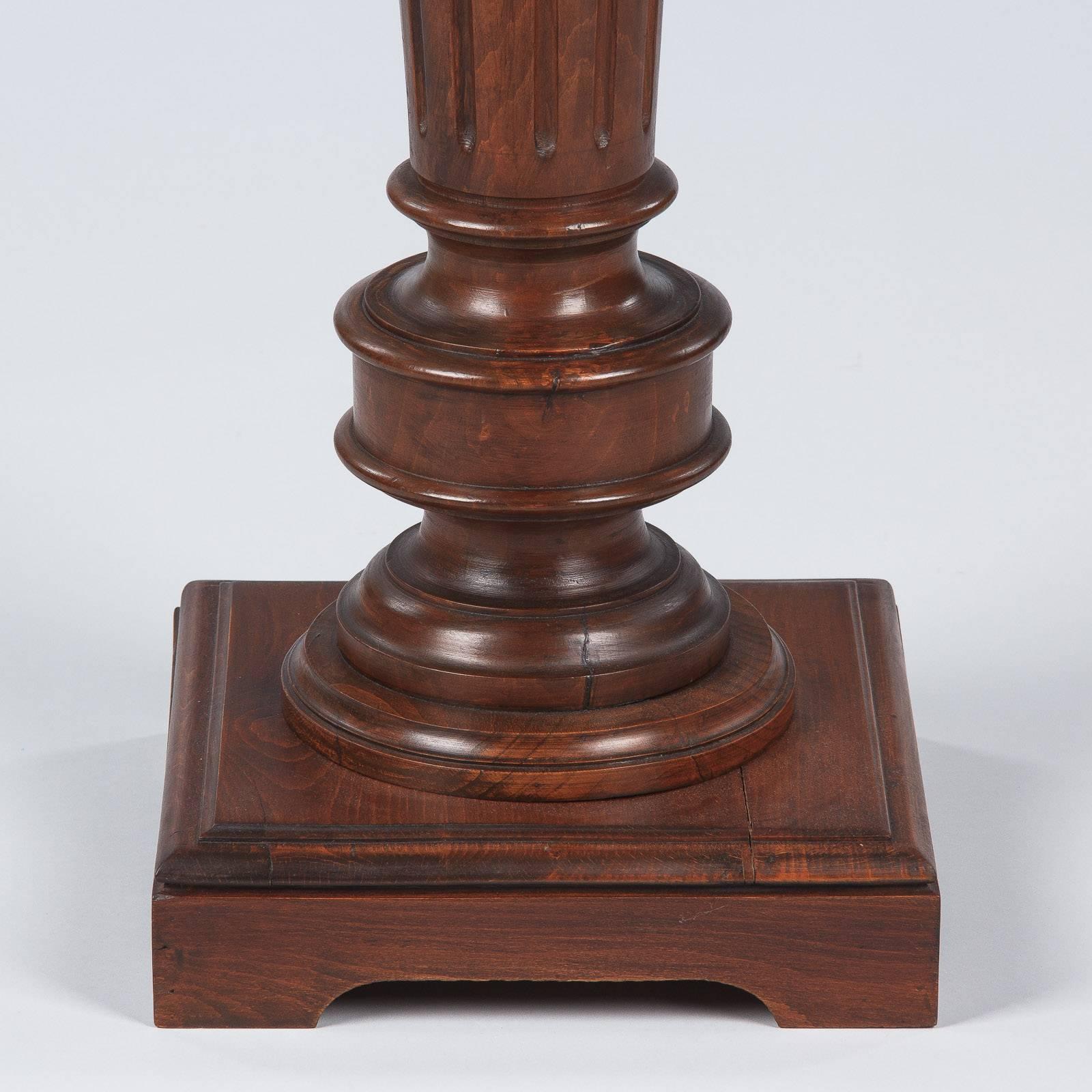 Louis XVI Style Walnut Pedestal, circa 1900s 1